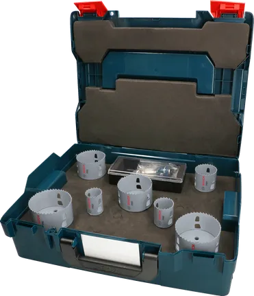 Juego de sierras de corona Bosch PRO Multi Material PC Plus en estuche.